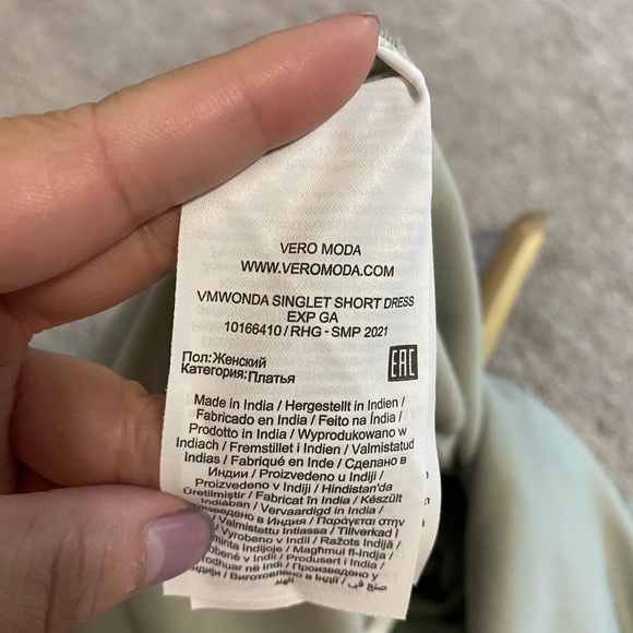 Vero Moda Stine Mint Short Floral Dress - Picture 4 of 5